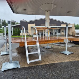 Mallilaituri Oloneuvos + penkki + pöytä + uimaportaat, Kangasniemi (Aallotar)